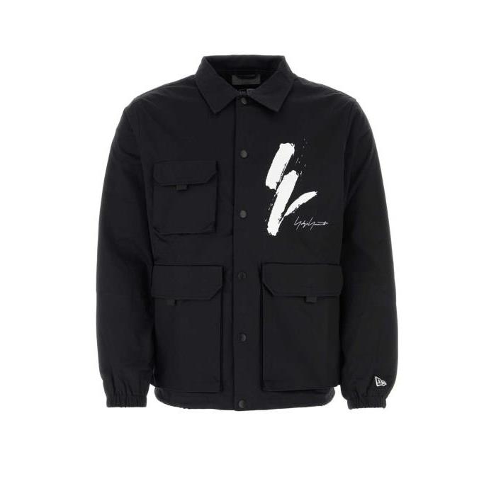 요지 Yamamoto 뉴 로고 프린트 버튼 재킷 남자자켓 24SS HJY99039 1