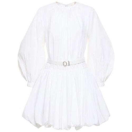 질샌더 원피스 플리츠 코튼 포플린 미니 드레스 W BELT 24SS 78I-5C7001